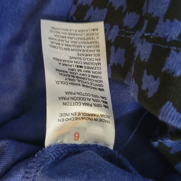 Chicos Pima Checkered Button Sleeve Womens Patterned Top - Size XL - Picture 6 of 6